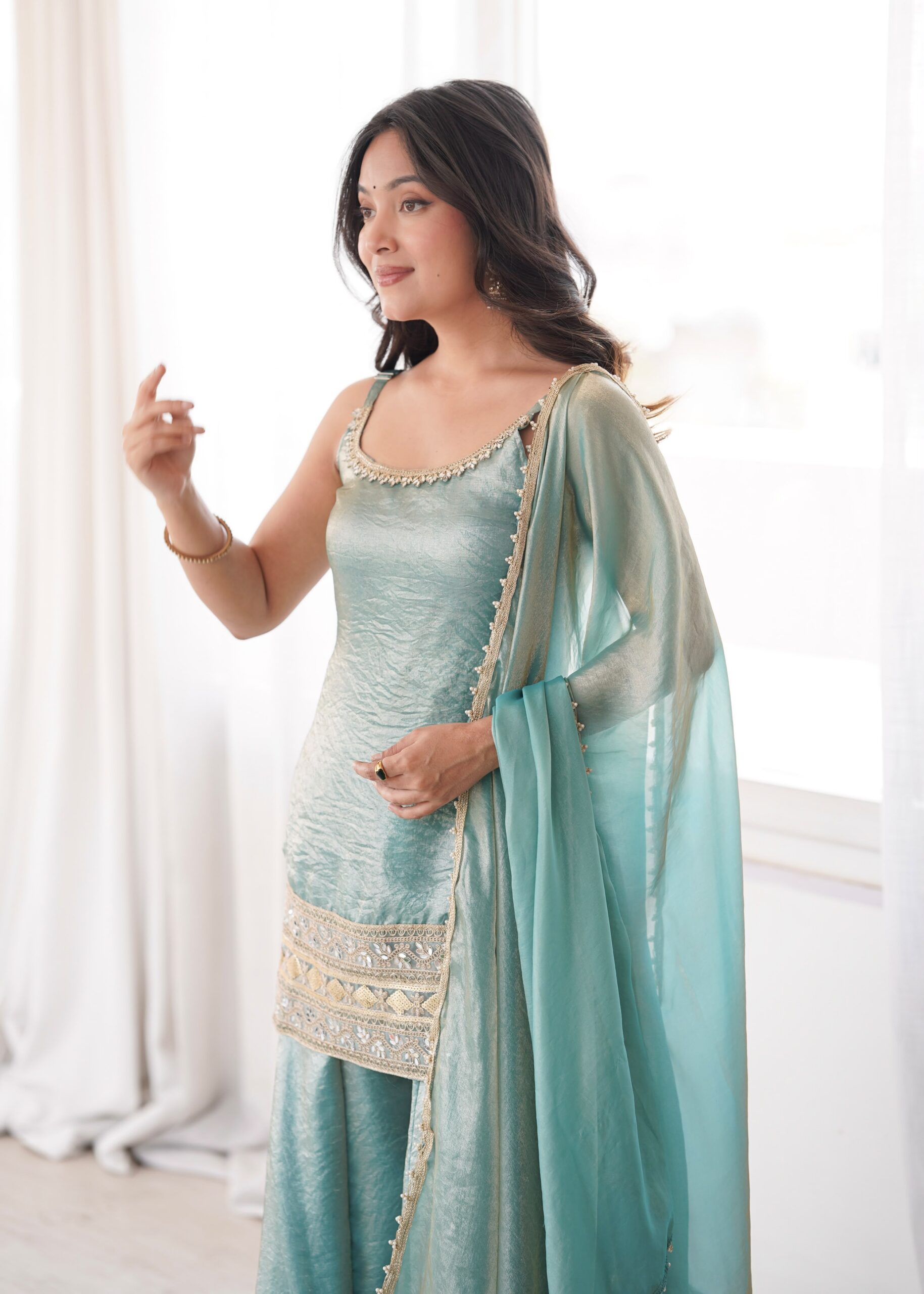 ZSR 3177 Sea Green in Doremon Crush Embroidery Work & Mirror Work Salwar Suit . Best Price ₹2099. Delivery 4-6 Working Days. Shop now. | Jump Suits, Straight Suits, Casual Suits, Creative suits, Designer Suits, Palazzo Suits, Party Wear Suits, Patiala Suits, Salwar suit