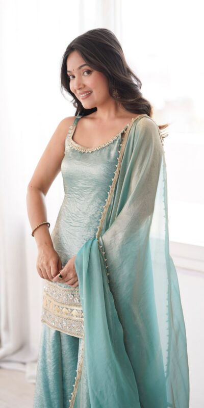 ZSR 3177 Sea Green in Doremon Crush Embroidery Work & Mirror Work Salwar Suit . Best Price ₹2099. Delivery 4-6 Working Days. Shop now. | Jump Suits, Straight Suits, Casual Suits, Creative suits, Designer Suits, Palazzo Suits, Party Wear Suits, Patiala Suits, Salwar suit