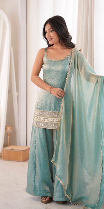 ZSR 3177 Sea Green in Doremon Crush Embroidery Work & Mirror Work Salwar Suit . Best Price ₹2099. Delivery 4-6 Working Days. Shop now. | Jump Suits, Straight Suits, Casual Suits, Creative suits, Designer Suits, Palazzo Suits, Party Wear Suits, Patiala Suits, Salwar suit