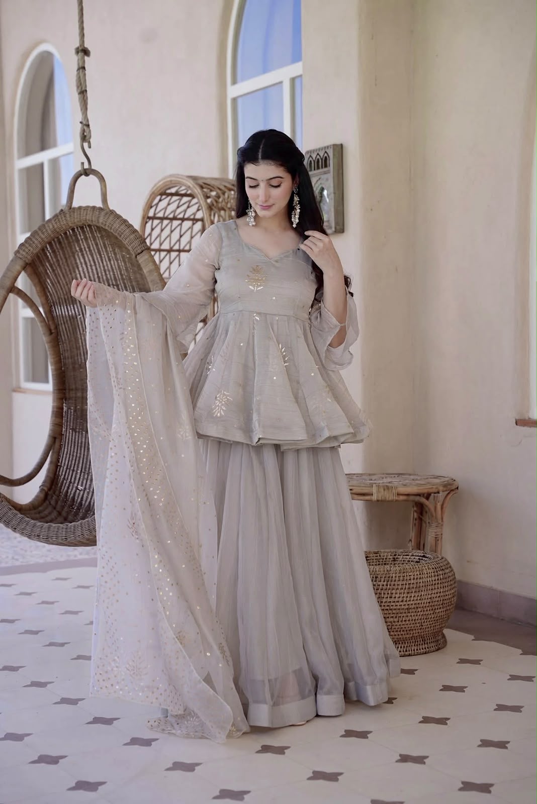 RTC 6046 Grey Grey Tabby Silk Salwar Suit. Perfect for Wedding, Party, Mehendi, Eid, Raksha Bandhan – Exclusive Offer ₹2399. Delivery 4-6 Working Days. | Jump Suits, Straight Suits, Casual Suits, Creative suits, Designer Suits, Palazzo Suits, Party Wear Suits, Patiala Suits, Salwar suit