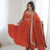 ZF 5026  Orange Colour Roman Silk Salwar Suit with Embroidery Work. Best Price ₹2399. Delivery 4-6 Working Days. Shop now. | Anarkali Suits, Bollywood Anarkali, Creative-Anarkali, Designer Anarkali, Embroidered Anarkali, Party Wear Anarkali