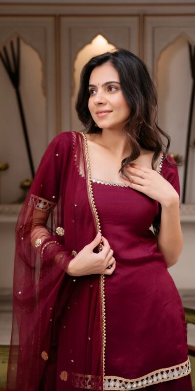 ST 1197 Maroon | Faux Georgette Salwar Suit with Mirror Work & Embroidery Work. Get it for ₹1849. Delivery 4-6 Working Days. Shop now. | Jump Suits, Straight Suits, Casual Suits, Creative suits, Designer Suits, Palazzo Suits, Party Wear Suits, Patiala Suits, Salwar suit