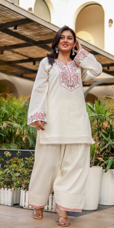 NSR 898 Off White Khadi Cotto Salwar Suit with Embroidery Work & Lace Work. Available at ₹1749 only. Delivery 4-6 Working Days. Shop now. | Jump Suits, Straight Suits, Casual Suits, Creative suits, Designer Suits, Palazzo Suits, Party Wear Suits, Patiala Suits, Salwar suit