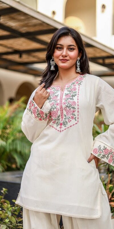 NSR 898 Off White Khadi Cotto Salwar Suit with Embroidery Work & Lace Work. Available at ₹1749 only. Delivery 4-6 Working Days. Shop now. | Jump Suits, Straight Suits, Casual Suits, Creative suits, Designer Suits, Palazzo Suits, Party Wear Suits, Patiala Suits, Salwar suit