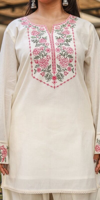 NSR 898 Off White Khadi Cotto Salwar Suit with Embroidery Work & Lace Work. Available at ₹1749 only. Delivery 4-6 Working Days. Shop now. | Jump Suits, Straight Suits, Casual Suits, Creative suits, Designer Suits, Palazzo Suits, Party Wear Suits, Patiala Suits, Salwar suit