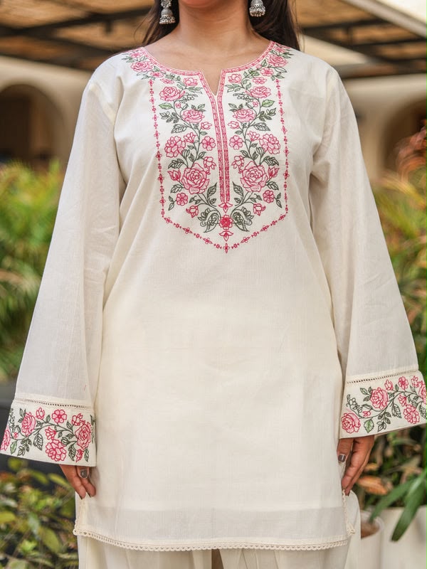 NSR 898 Off White Khadi Cotto Salwar Suit with Embroidery Work & Lace Work. Available at ₹1749 only. Delivery 4-6 Working Days. Shop now. | Jump Suits, Straight Suits, Casual Suits, Creative suits, Designer Suits, Palazzo Suits, Party Wear Suits, Patiala Suits, Salwar suit