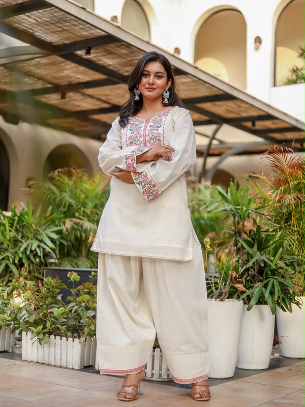 NSR 898 Off White Khadi Cotto Salwar Suit with Embroidery Work & Lace Work. Available at ₹1749 only. Delivery 4-6 Working Days. Shop now. | Jump Suits, Straight Suits, Casual Suits, Creative suits, Designer Suits, Palazzo Suits, Party Wear Suits, Patiala Suits, Salwar suit