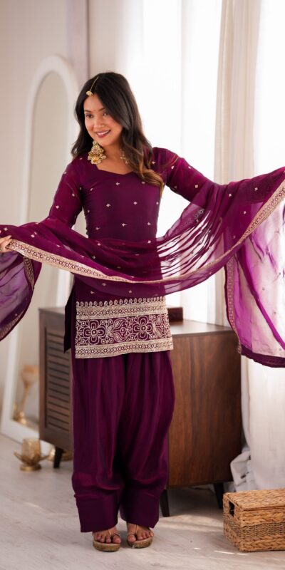 KB 310 Wine in Wine Fendy Silk Embroidery Work & Sequins Work Salwar Suit . Now at just ₹2049. Delivery 4-6 Working Days. Shop now. | Jump Suits, Straight Suits, Casual Suits, Creative suits, Designer Suits, Palazzo Suits, Party Wear Suits, Patiala Suits, Salwar suit