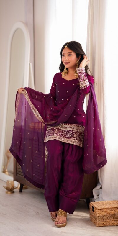KB 310 Wine in Wine Fendy Silk Embroidery Work & Sequins Work Salwar Suit . Now at just ₹2049. Delivery 4-6 Working Days. Shop now. | Jump Suits, Straight Suits, Casual Suits, Creative suits, Designer Suits, Palazzo Suits, Party Wear Suits, Patiala Suits, Salwar suit