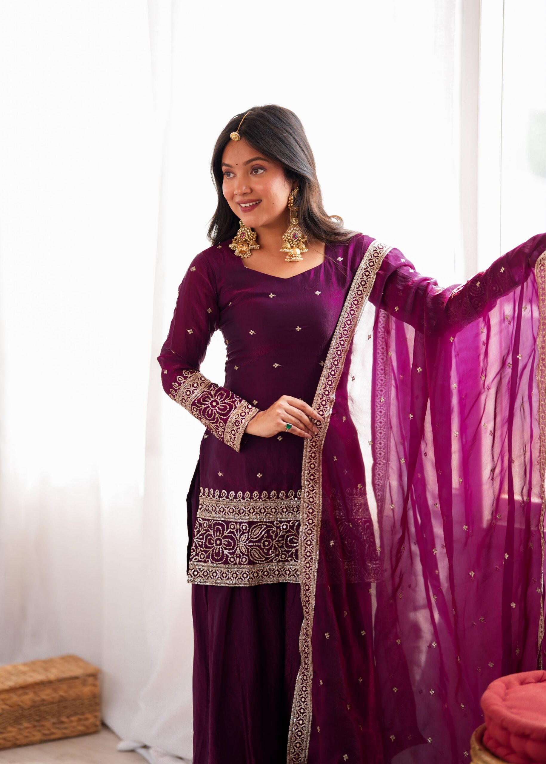 KB 310 Wine in Wine Fendy Silk Embroidery Work & Sequins Work Salwar Suit . Now at just ₹2049. Delivery 4-6 Working Days. Shop now. | Jump Suits, Straight Suits, Casual Suits, Creative suits, Designer Suits, Palazzo Suits, Party Wear Suits, Patiala Suits, Salwar suit