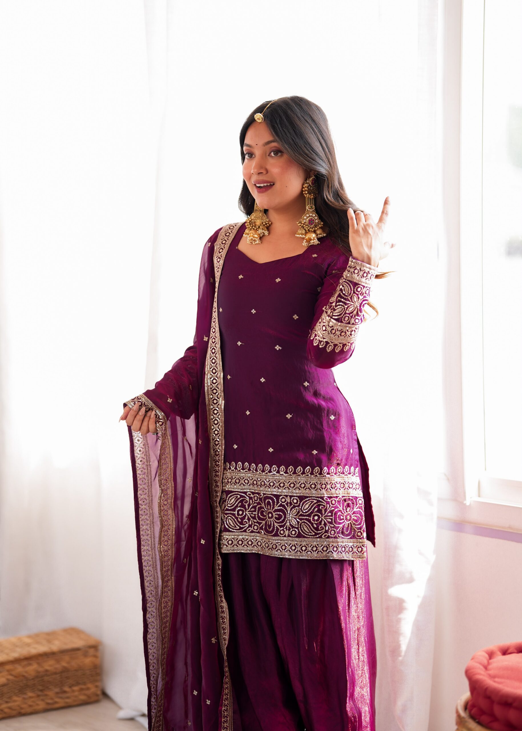 KB 310 Wine in Wine Fendy Silk Embroidery Work & Sequins Work Salwar Suit . Now at just ₹2049. Delivery 4-6 Working Days. Shop now. | Jump Suits, Straight Suits, Casual Suits, Creative suits, Designer Suits, Palazzo Suits, Party Wear Suits, Patiala Suits, Salwar suit