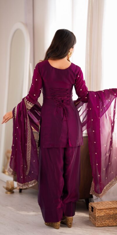 KB 310 Wine in Wine Fendy Silk Embroidery Work & Sequins Work Salwar Suit . Now at just ₹2049. Delivery 4-6 Working Days. Shop now. | Jump Suits, Straight Suits, Casual Suits, Creative suits, Designer Suits, Palazzo Suits, Party Wear Suits, Patiala Suits, Salwar suit