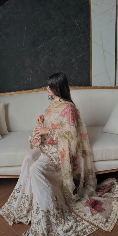 Embroidery Work & Sequins Work Salwar Suit WW 1215 Off White in Off White Cinon Silk. Now at just ₹2149. Delivery 4-6 Working Days. Shop now. | Jump Suits, Straight Suits, Casual Suits, Creative suits, Designer Suits, Palazzo Suits, Party Wear Suits, Patiala Suits, Salwar suit