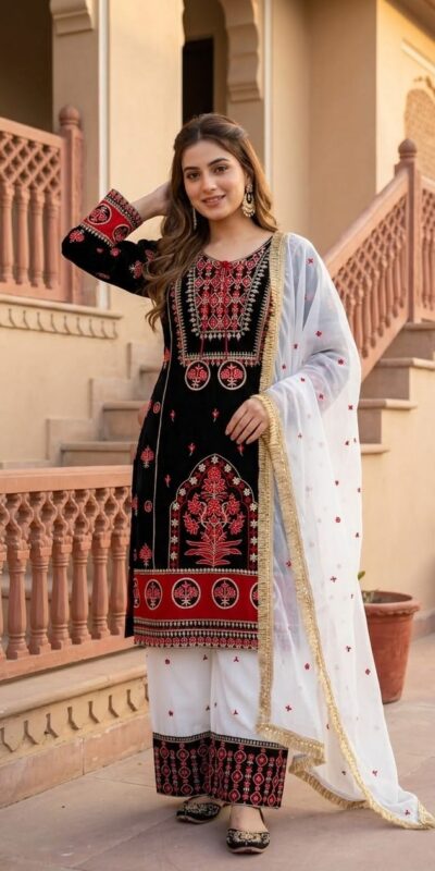 SKF 1731 Black Color Natural Crep Salwar Suit with Embroidery Work. Wedding, Party, Festive, Best Price ₹2149. Delivery 4-6 Working Days. Shop now. | Jump Suits, Straight Suits, Casual Suits, Creative suits, Designer Suits, Palazzo Suits, Party Wear Suits, Patiala Suits, Salwar suit