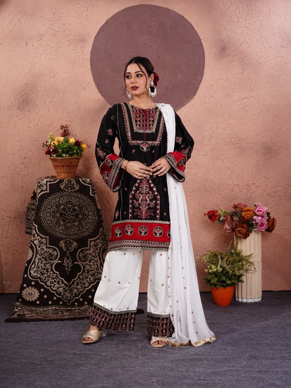 SKF 1731 Black Color Natural Crep Salwar Suit with Embroidery Work. Wedding, Party, Festive, Best Price ₹2149. Delivery 4-6 Working Days. Shop now. | Jump Suits, Straight Suits, Casual Suits, Creative suits, Designer Suits, Palazzo Suits, Party Wear Suits, Patiala Suits, Salwar suit