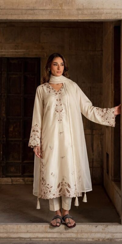 AD 237 Cream Color Roman Silk Salwar Suit with Embroidery Work. Available at ₹2149 only. Delivery 4-6 Working Days. Shop now. | Jump Suits, Straight Suits, Casual Suits, Creative suits, Designer Suits, Palazzo Suits, Party Wear Suits, Patiala Suits, Salwar suit