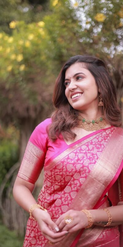 KPR 234 Gajri Soft Lichi Silk Saree with Lace Work & Lace Border. Introductory Price ₹1349. Delivery 4-6 Working Days. Shop now. | Bollywood Sarees, Creative Sarees, Designer Sarees, Embroidered Sarees, Ethnic Saree, Modern Digital sarees, Party Wear Sarees, Sarees