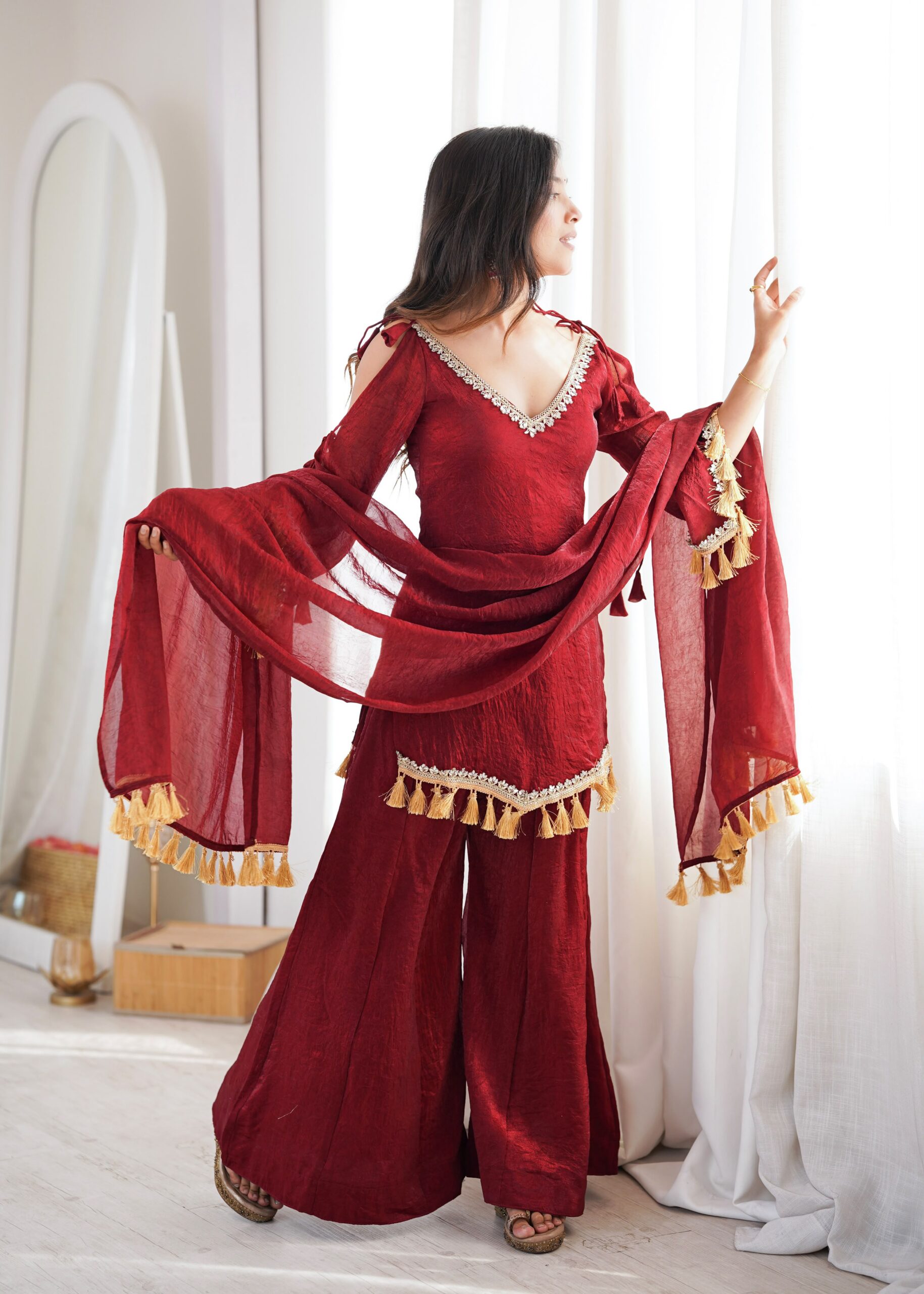 SRK 5357 Maroon Doremon Crush Salwar Suit Perfect for Wedding, Party, Traditional Day, Baisakhi, Karwa Chauth – . Exclusive Offer ₹2099. Delive | Jump Suits, Straight Suits, Casual Suits, Creative suits, Designer Suits, Palazzo Suits, Party Wear Suits, Patiala Suits, Salwar suit
