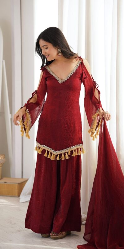 SRK 5357 Maroon Doremon Crush Salwar Suit Perfect for Wedding, Party, Traditional Day, Baisakhi, Karwa Chauth – . Exclusive Offer ₹2099. Delive | Jump Suits, Straight Suits, Casual Suits, Creative suits, Designer Suits, Palazzo Suits, Party Wear Suits, Patiala Suits, Salwar suit