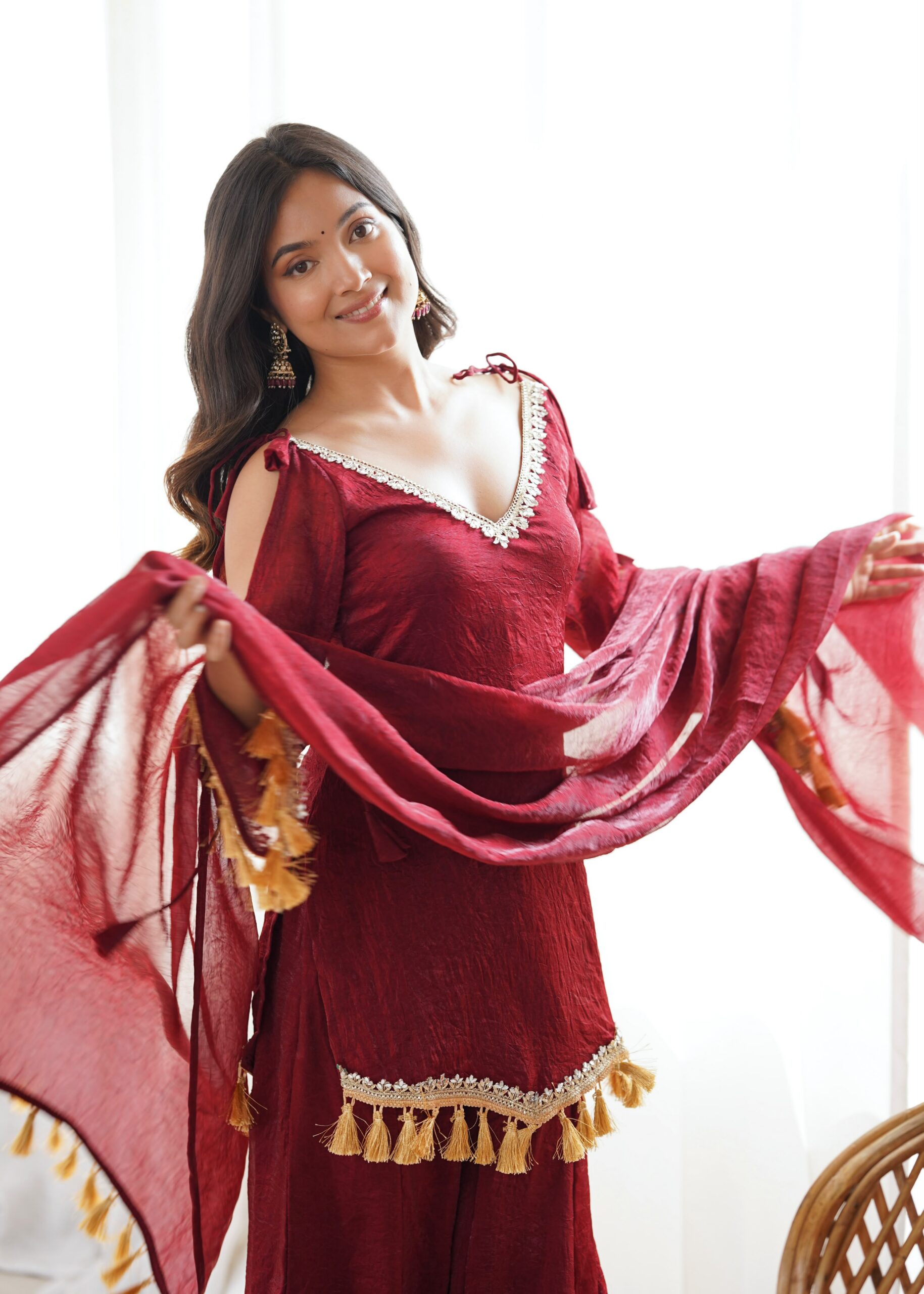 SRK 5357 Maroon Doremon Crush Salwar Suit Perfect for Wedding, Party, Traditional Day, Baisakhi, Karwa Chauth – . Exclusive Offer ₹2099. Delive | Jump Suits, Straight Suits, Casual Suits, Creative suits, Designer Suits, Palazzo Suits, Party Wear Suits, Patiala Suits, Salwar suit