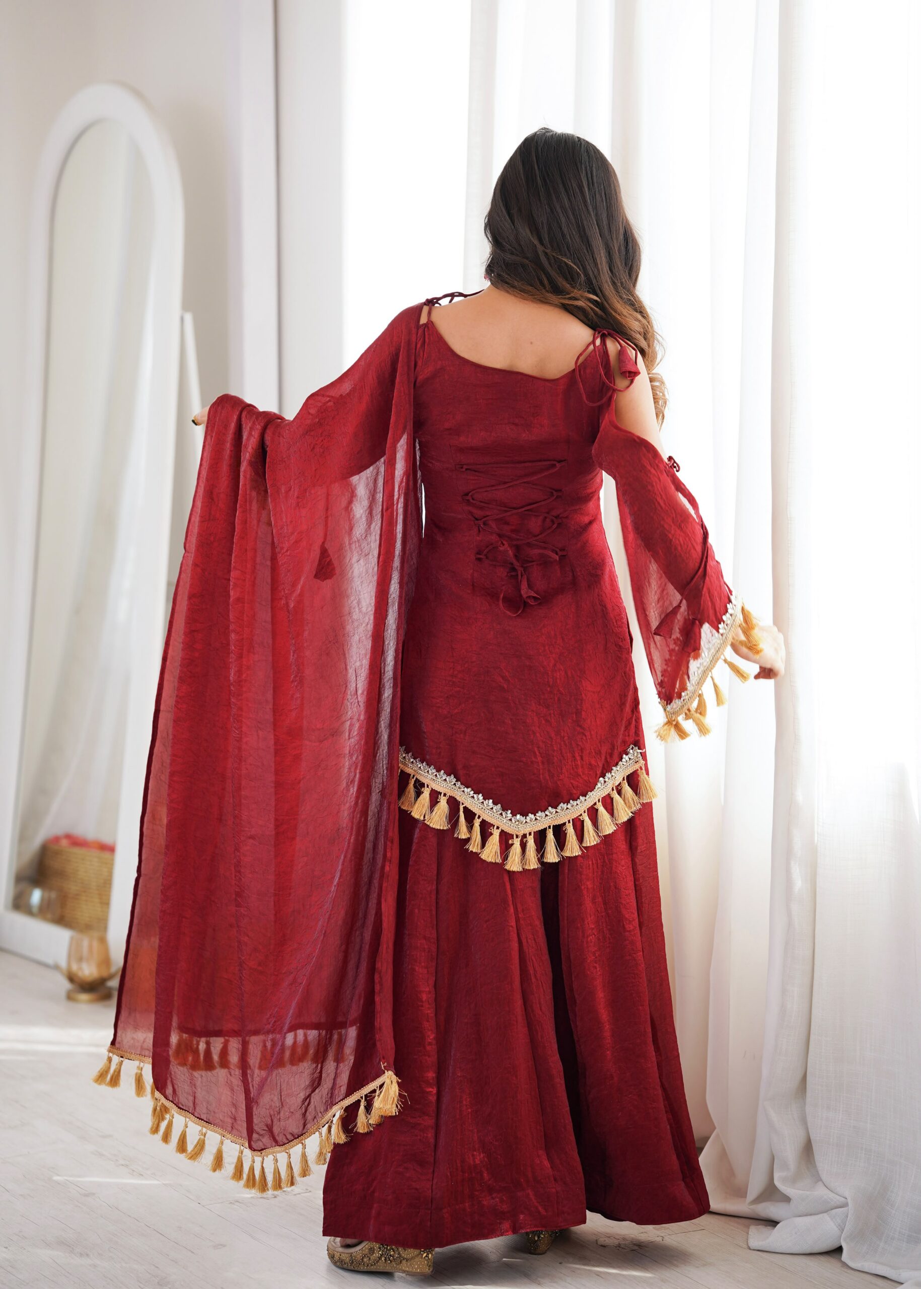 SRK 5357 Maroon Doremon Crush Salwar Suit Perfect for Wedding, Party, Traditional Day, Baisakhi, Karwa Chauth – . Exclusive Offer ₹2099. Delive | Jump Suits, Straight Suits, Casual Suits, Creative suits, Designer Suits, Palazzo Suits, Party Wear Suits, Patiala Suits, Salwar suit