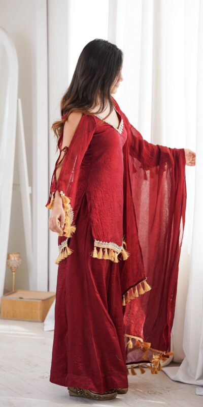 SRK 5357 Maroon Doremon Crush Salwar Suit Perfect for Wedding, Party, Traditional Day, Baisakhi, Karwa Chauth – . Exclusive Offer ₹2099. Delive | Jump Suits, Straight Suits, Casual Suits, Creative suits, Designer Suits, Palazzo Suits, Party Wear Suits, Patiala Suits, Salwar suit