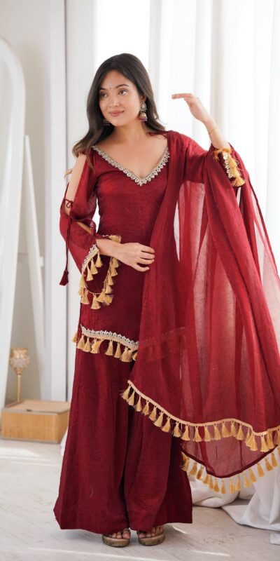 SRK 5357 Maroon Doremon Crush Salwar Suit Perfect for Wedding, Party, Traditional Day, Baisakhi, Karwa Chauth – . Exclusive Offer ₹2099. Delive | Jump Suits, Straight Suits, Casual Suits, Creative suits, Designer Suits, Palazzo Suits, Party Wear Suits, Patiala Suits, Salwar suit