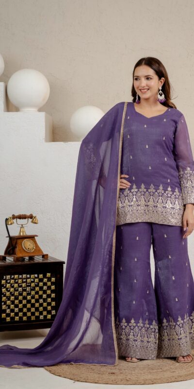 MD 3103 Lavender Crunchy Silk Salwar Suit with Embroidery Work & Sequins Work. Exclusive Offer ₹2399. Delivery 4-6 Working Days. Shop now. | Jump Suits, Straight Suits, Casual Suits, Creative suits, Designer Suits, Palazzo Suits, Party Wear Suits, Patiala Suits, Salwar suit