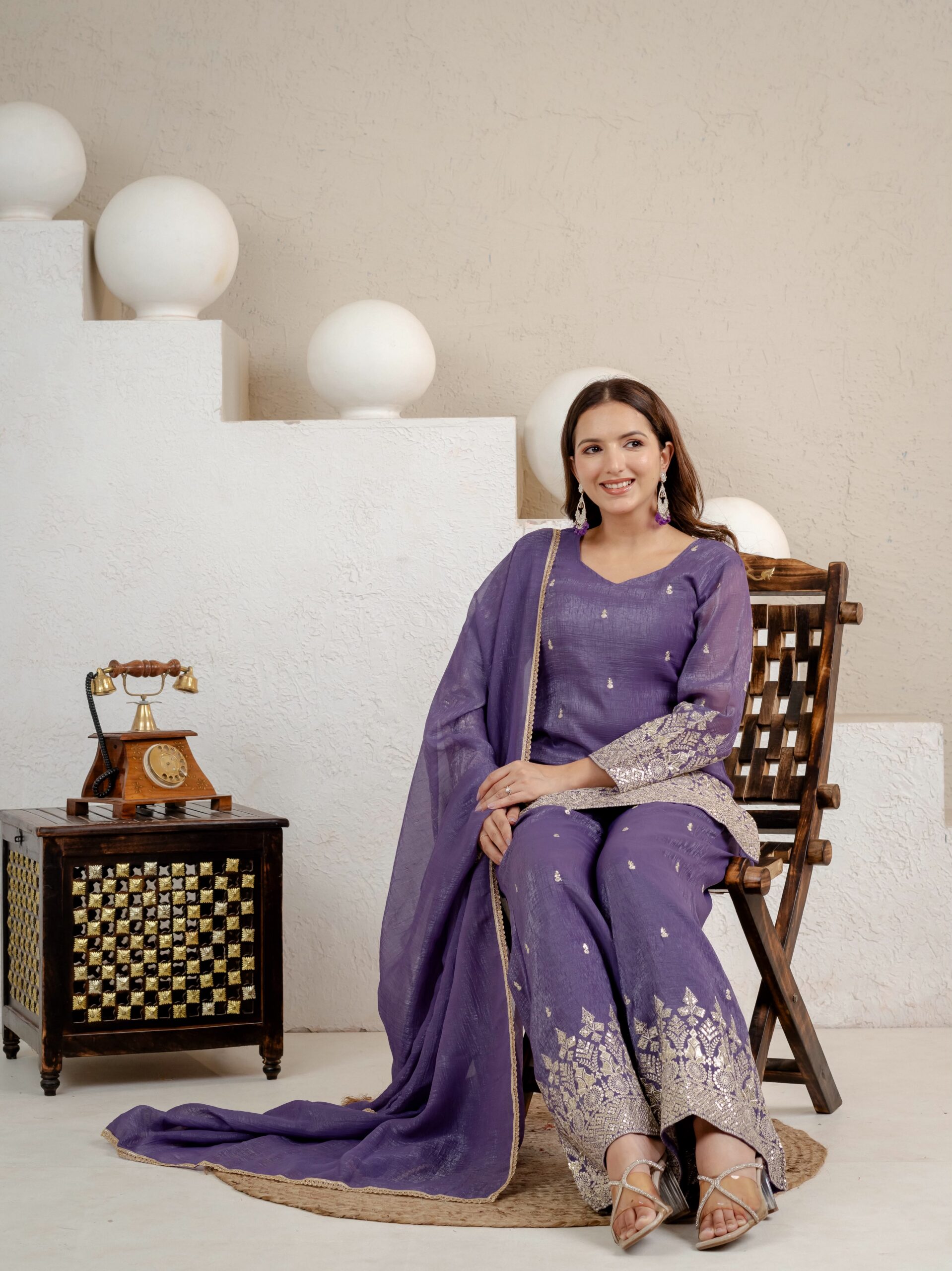MD 3103 Lavender Crunchy Silk Salwar Suit with Embroidery Work & Sequins Work. Exclusive Offer ₹2399. Delivery 4-6 Working Days. Shop now. | Jump Suits, Straight Suits, Casual Suits, Creative suits, Designer Suits, Palazzo Suits, Party Wear Suits, Patiala Suits, Salwar suit