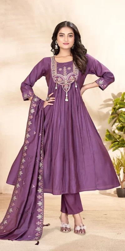 DIVA 136 Lavender in Viscose Roman Silk Embroidery Work & Hand Work Salwar Suit . Best Price ₹2099. Delivery 4-6 Working Days. Shop now. | Jump Suits, Straight Suits, Casual Suits, Creative suits, Designer Suits, Palazzo Suits, Party Wear Suits, Patiala Suits, Salwar suit