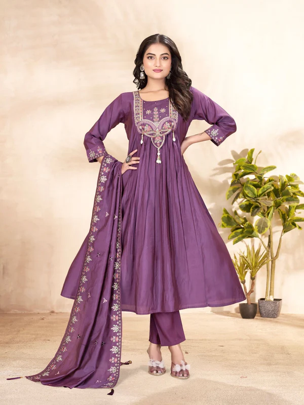 DIVA 136 Lavender in Viscose Roman Silk Embroidery Work & Hand Work Salwar Suit . Best Price ₹2099. Delivery 4-6 Working Days. Shop now. | Jump Suits, Straight Suits, Casual Suits, Creative suits, Designer Suits, Palazzo Suits, Party Wear Suits, Patiala Suits, Salwar suit