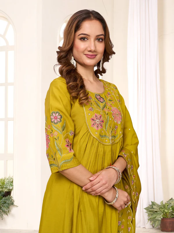DIVA 136 Mustered in Viscose Roman Silk Embroidery Work & Hand Work Salwar Suit . Best Price ₹2099. Delivery 4-6 Working Days. Shop now. | Jump Suits, Straight Suits, Casual Suits, Creative suits, Designer Suits, Palazzo Suits, Party Wear Suits, Patiala Suits, Salwar suit