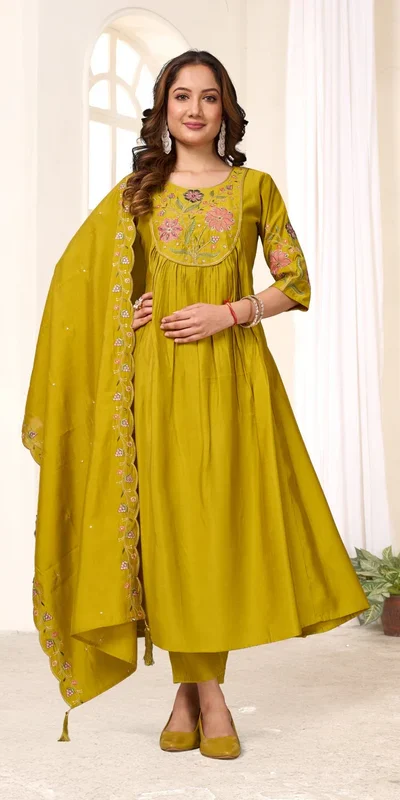 DIVA 136 Mustered in Viscose Roman Silk Embroidery Work & Hand Work Salwar Suit . Best Price ₹2099. Delivery 4-6 Working Days. Shop now. | Jump Suits, Straight Suits, Casual Suits, Creative suits, Designer Suits, Palazzo Suits, Party Wear Suits, Patiala Suits, Salwar suit