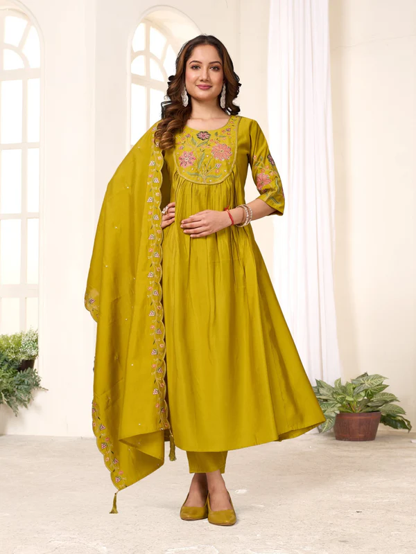 DIVA 136 Mustered in Viscose Roman Silk Embroidery Work & Hand Work Salwar Suit . Best Price ₹2099. Delivery 4-6 Working Days. Shop now. | Jump Suits, Straight Suits, Casual Suits, Creative suits, Designer Suits, Palazzo Suits, Party Wear Suits, Patiala Suits, Salwar suit