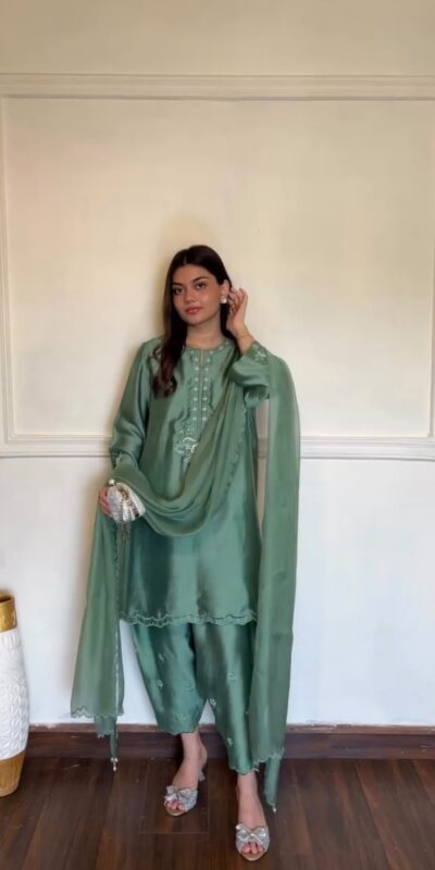 KD 1624 Pista American Silk Salwar Suit Perfect for Wedding, Party, Onam, Family Gatherings, Baisakhi – . Affordable Price ₹2049. Delivery 4-6 Working Days | Jump Suits, Straight Suits, Casual Suits, Creative suits, Designer Suits, Palazzo Suits, Party Wear Suits, Patiala Suits, Salwar suit