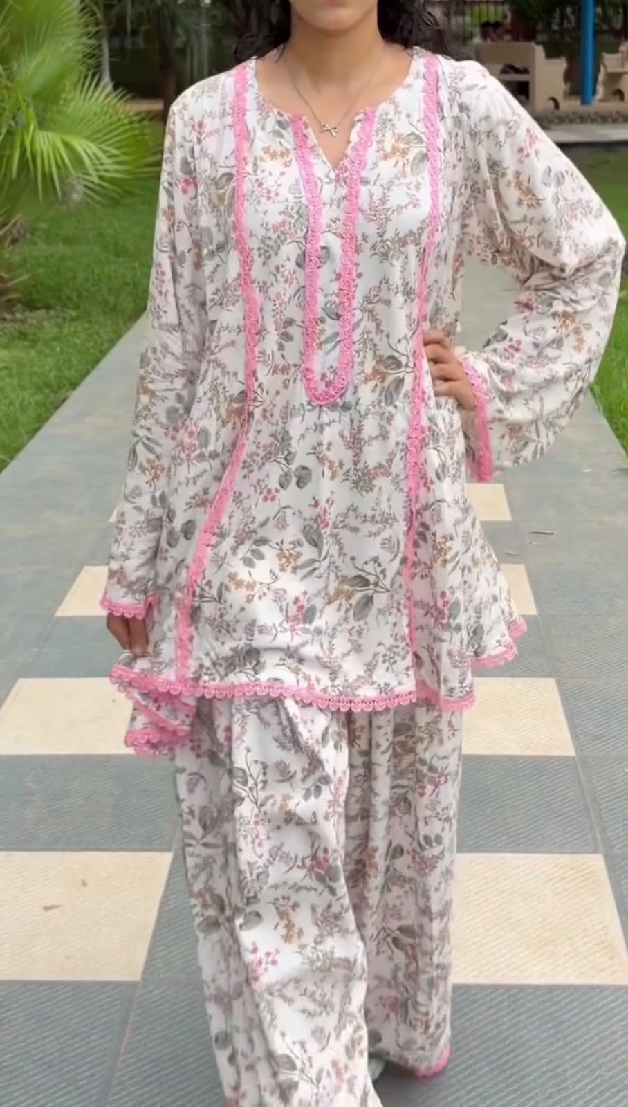 SRK 3180 Pink Natural Crep Lace Work & Digital Print Salwar Suit . Exclusive Offer ₹1949. Delivery 4-6 Working Days. Shop now. | Jump Suits, Straight Suits, Casual Suits, Creative suits, Designer Suits, Palazzo Suits, Party Wear Suits, Patiala Suits, Salwar suit