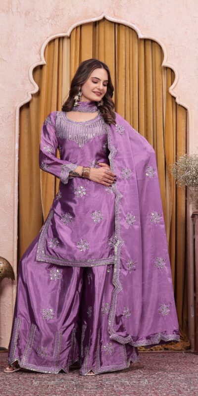 FE 142 Lavender in Chinon Embroidery Work & Sequins Work Salwar Suit . Special Price ₹2149. Delivery 4-6 Working Days. Shop now. | Jump Suits, Straight Suits, Casual Suits, Creative suits, Designer Suits, Palazzo Suits, Party Wear Suits, Patiala Suits, Salwar suit