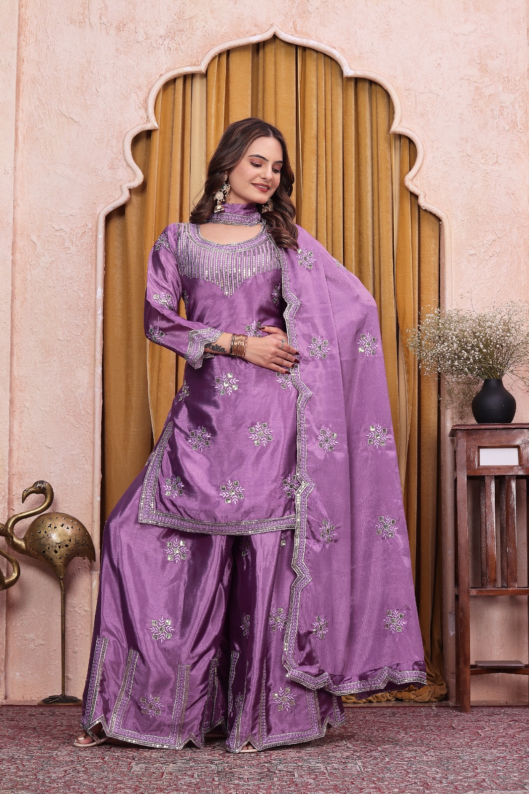 FE 142 Lavender in Chinon Embroidery Work & Sequins Work Salwar Suit . Special Price ₹2149. Delivery 4-6 Working Days. Shop now. | Jump Suits, Straight Suits, Casual Suits, Creative suits, Designer Suits, Palazzo Suits, Party Wear Suits, Patiala Suits, Salwar suit