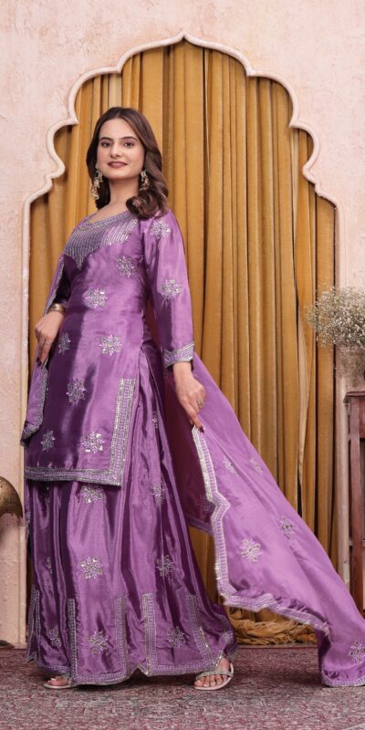 FE 142 Lavender in Chinon Embroidery Work & Sequins Work Salwar Suit . Special Price ₹2149. Delivery 4-6 Working Days. Shop now. | Jump Suits, Straight Suits, Casual Suits, Creative suits, Designer Suits, Palazzo Suits, Party Wear Suits, Patiala Suits, Salwar suit