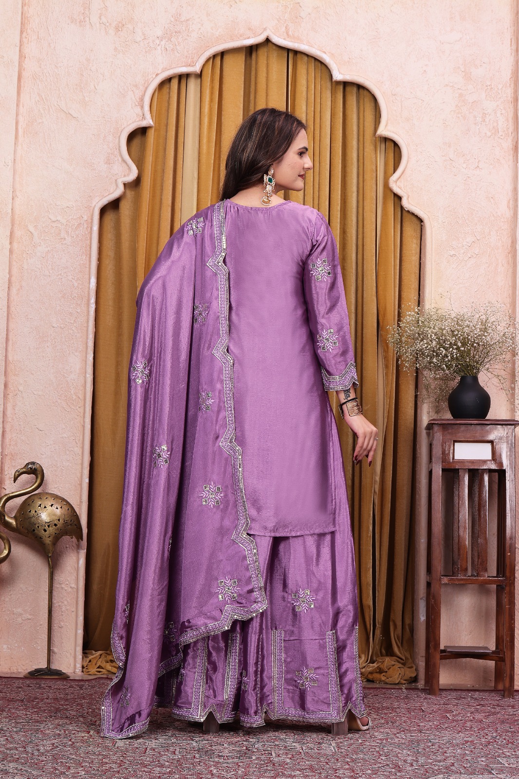 FE 142 Lavender in Chinon Embroidery Work & Sequins Work Salwar Suit . Special Price ₹2149. Delivery 4-6 Working Days. Shop now. | Jump Suits, Straight Suits, Casual Suits, Creative suits, Designer Suits, Palazzo Suits, Party Wear Suits, Patiala Suits, Salwar suit