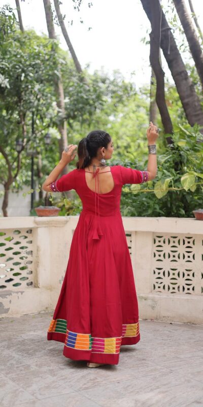 KA 1202 Red Roman Gown with Mirror Work. Wedding, Party, Festive, Events Get it for ₹2049. Delivery 4-6 Working Days. Shop now. | Bollywood Gowns, Creative Gowns, Designer Gowns, Embroidered Gowns, Gowns, Party Wear Gowns