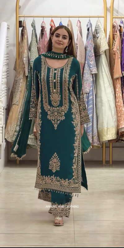 SR 1716 Teal Colour Faux Georgette Salwar Suit with Lace Work. Introductory Price ₹2449. Delivery 4-6 Working Days. Shop now. | Jump Suits, Straight Suits, Casual Suits, Creative suits, Designer Suits, Palazzo Suits, Party Wear Suits, Patiala Suits, Salwar suit