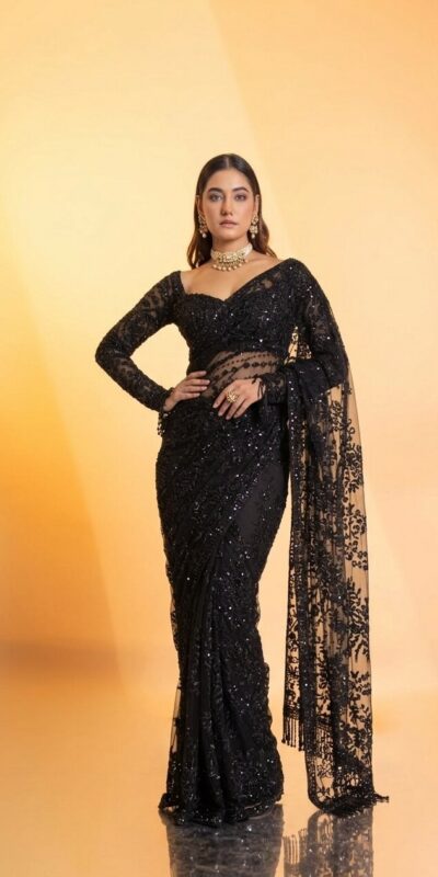 DF 3462 Black Color Butterfly Net Heavy 5mm Sequins Embroidery work Saree Casual, Wedding, Festive, Events . Expected Delivery 4-6 Working Days @1999/- only | Bollywood Sarees, Creative Sarees, Designer Sarees, Embroidered Sarees, Ethnic Saree, Modern Digital sarees, Party Wear Sarees, Sarees