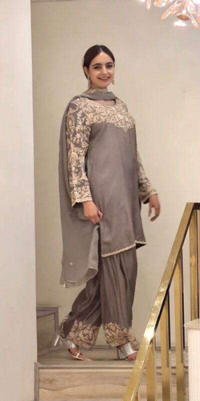 AD 242 Grey Color Chinon Silk Salwar Suit with Embroidery Work. Online Get it for ₹2249. Delivery 4-6 Working Days. Shop now. | Jump Suits, Straight Suits, Casual Suits, Creative suits, Designer Suits, Palazzo Suits, Party Wear Suits, Patiala Suits, Salwar suit