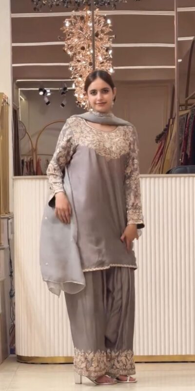 AD 242 Grey Color Chinon Silk Salwar Suit with Embroidery Work. Online Get it for ₹2249. Delivery 4-6 Working Days. Shop now. | Jump Suits, Straight Suits, Casual Suits, Creative suits, Designer Suits, Palazzo Suits, Party Wear Suits, Patiala Suits, Salwar suit