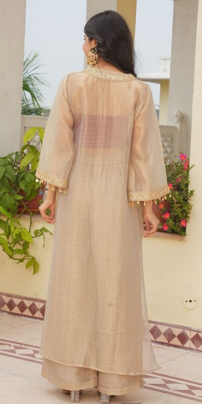 AD 241 Cream in Golden Tissue Embroidery Work & Sequins Work Salwar Suit. Get it for ₹2149. Delivery 4-6 Working Days. Shop now. | Jump Suits, Straight Suits, Casual Suits, Creative suits, Designer Suits, Palazzo Suits, Party Wear Suits, Patiala Suits, Salwar suit