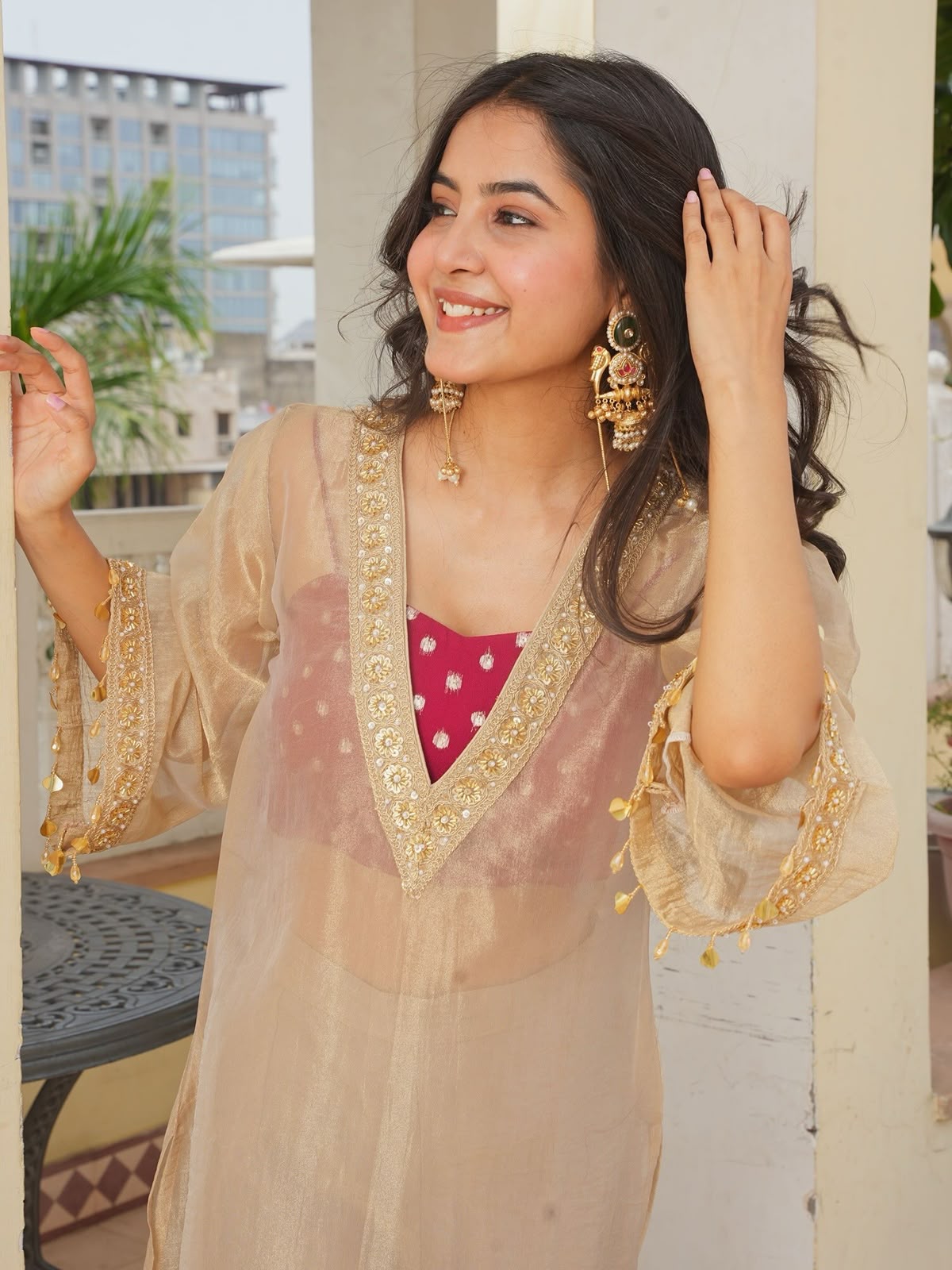 AD 241 Cream in Golden Tissue Embroidery Work & Sequins Work Salwar Suit. Get it for ₹2149. Delivery 4-6 Working Days. Shop now. | Jump Suits, Straight Suits, Casual Suits, Creative suits, Designer Suits, Palazzo Suits, Party Wear Suits, Patiala Suits, Salwar suit