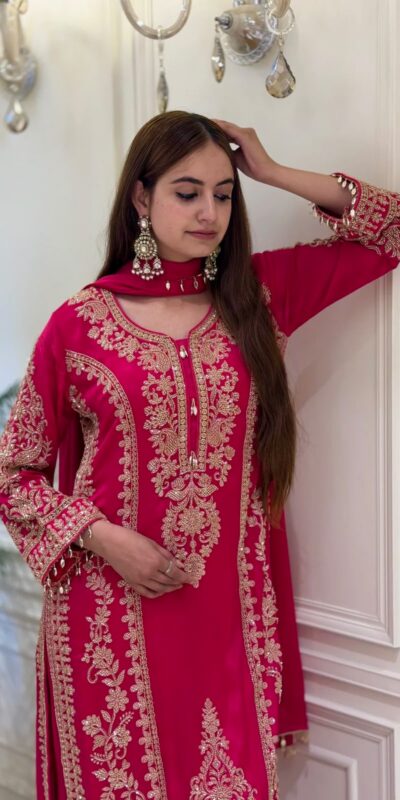 SRK 5365 Red Faux Georgette Salwar Suit erfect for Wedding, Party, Mehendi, Pongal, Reception – . Available at ₹2449 only. Delivery 4-6 Working Days | Jump Suits, Straight Suits, Casual Suits, Creative suits, Designer Suits, Palazzo Suits, Party Wear Suits, Patiala Suits, Salwar suit