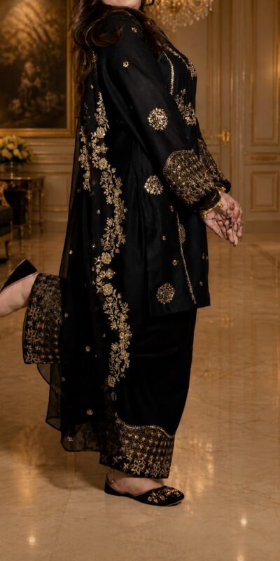 ST 251 Black Faux Georgette Salwar Suit with Mirror Work & Embroidery Work. Get it for ₹2349. Delivery 4-6 Working Days. Shop now. | Jump Suits, Straight Suits, Casual Suits, Creative suits, Designer Suits, Palazzo Suits, Party Wear Suits, Patiala Suits, Salwar suit
