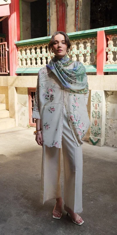 FC 1228 Cream Cambric Cotton Salwar Suit with Digital Print & Embroidery Work. Festive Deal ₹2499. Delivery 4-6 Working Days. Shop now. | Jump Suits, Straight Suits, Casual Suits, Creative suits, Designer Suits, Palazzo Suits, Party Wear Suits, Patiala Suits, Salwar suit